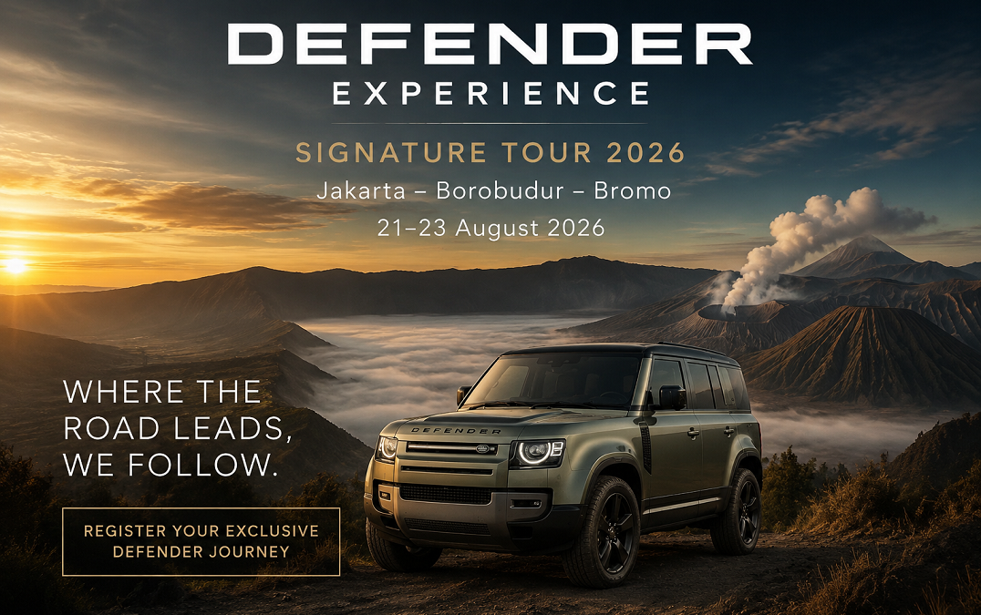 Defender Experience Signature Tour 2026 Jakarta Borobudur Bromo bersama Land Rover Indonesia